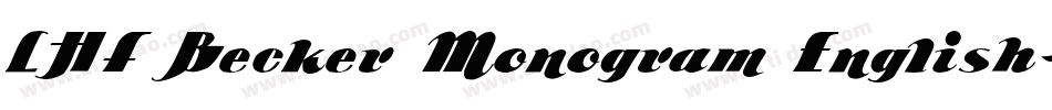 LHF Becker Monogram English字体转换